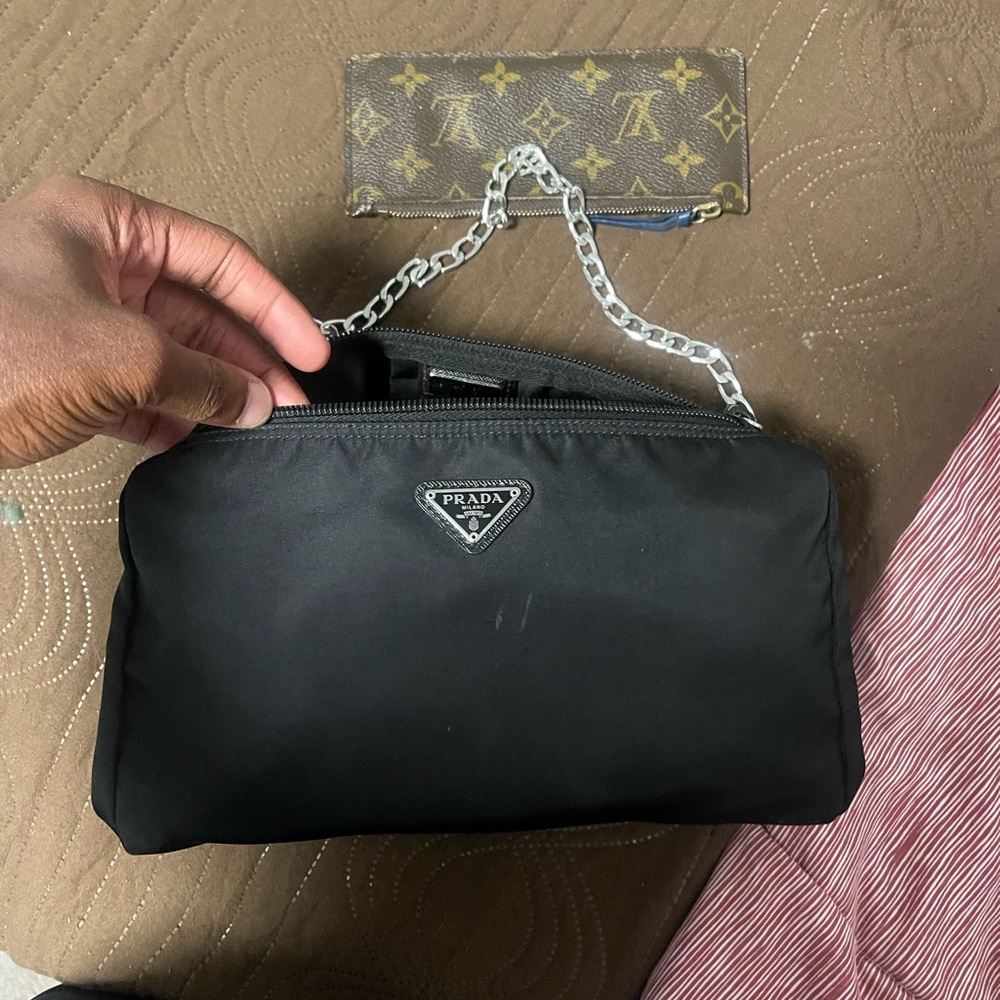 Prada bag all black shoulder bag